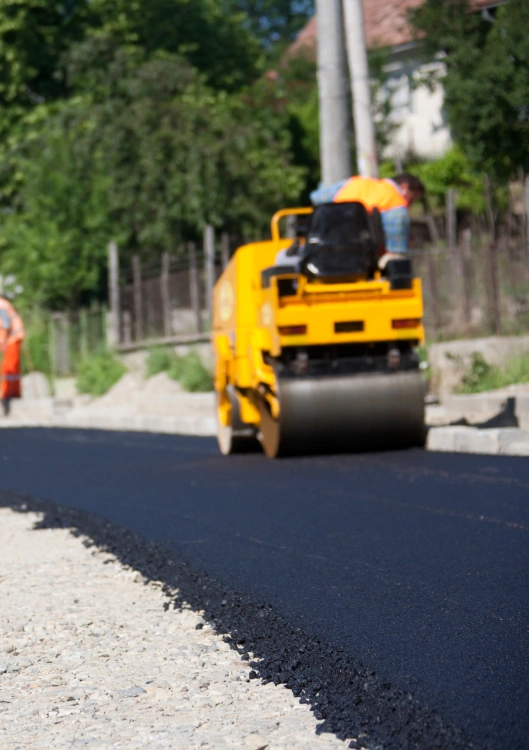 asphalt paving on street